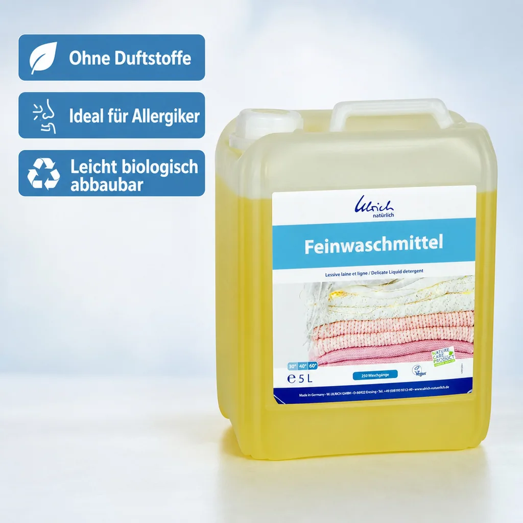 ULRICH natürlich Feinwaschmittel 5 Liter NCP-vegan zertifiziert