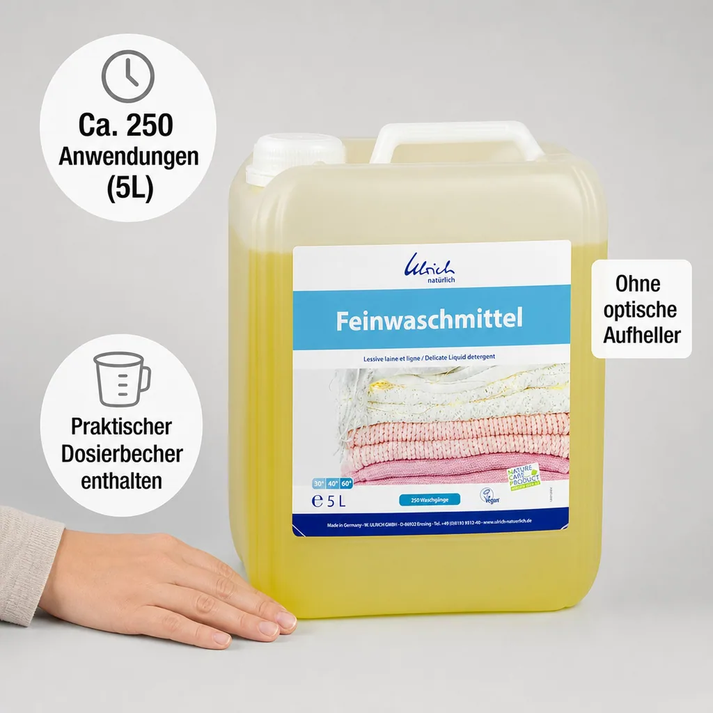 ULRICH natürlich Feinwaschmittel 5 Liter NCP-vegan zertifiziert