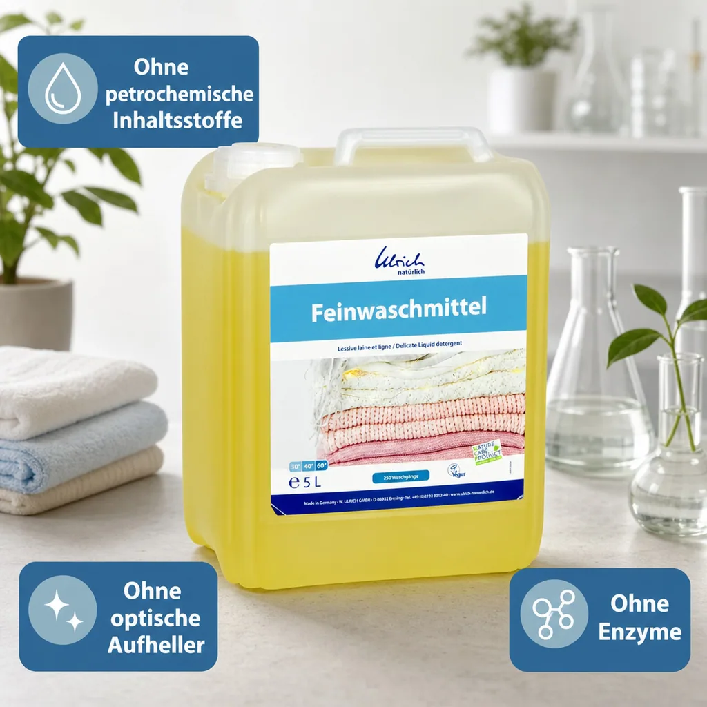 ULRICH natürlich Feinwaschmittel 5 Liter NCP-vegan zertifiziert
