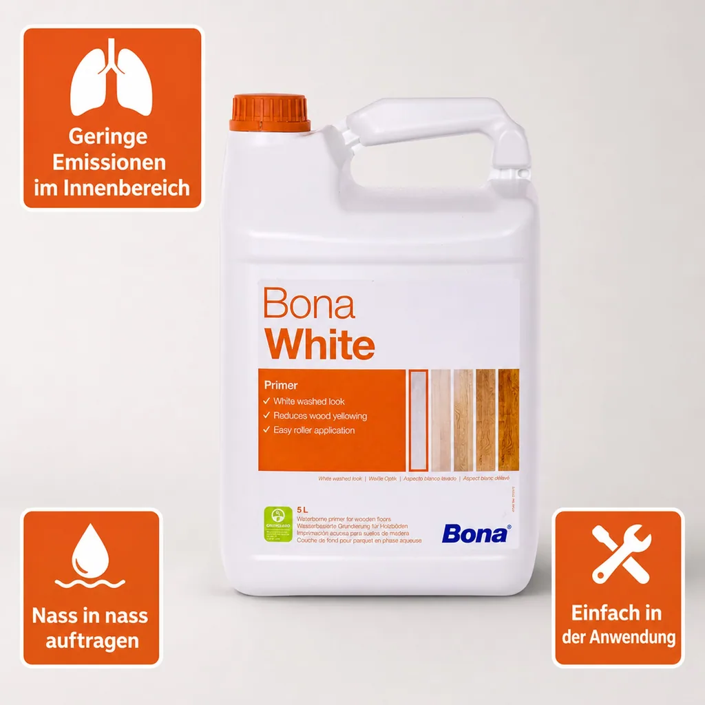 BONA White 5 Liter Parkettgrundierung für helle Optik