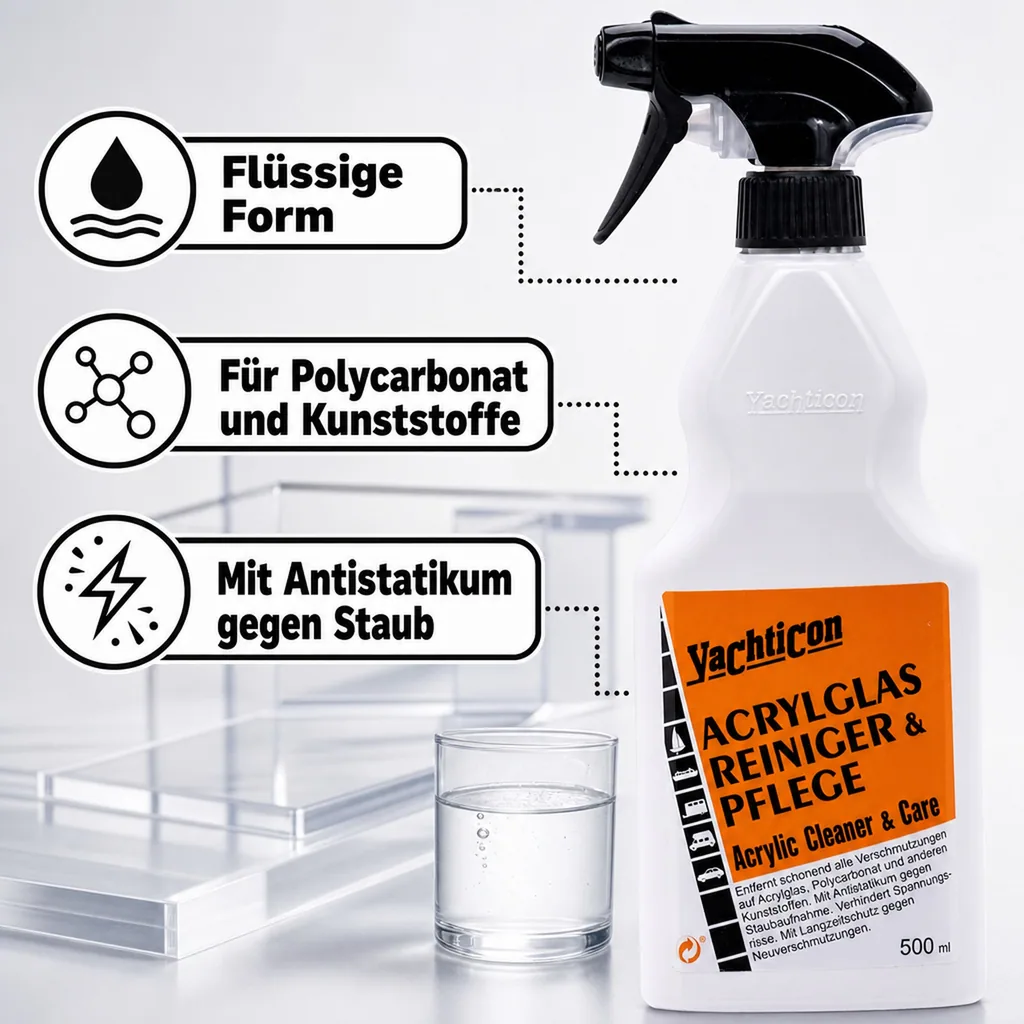 YACHTICON Acrylglasreiniger & Pflege 500 ml