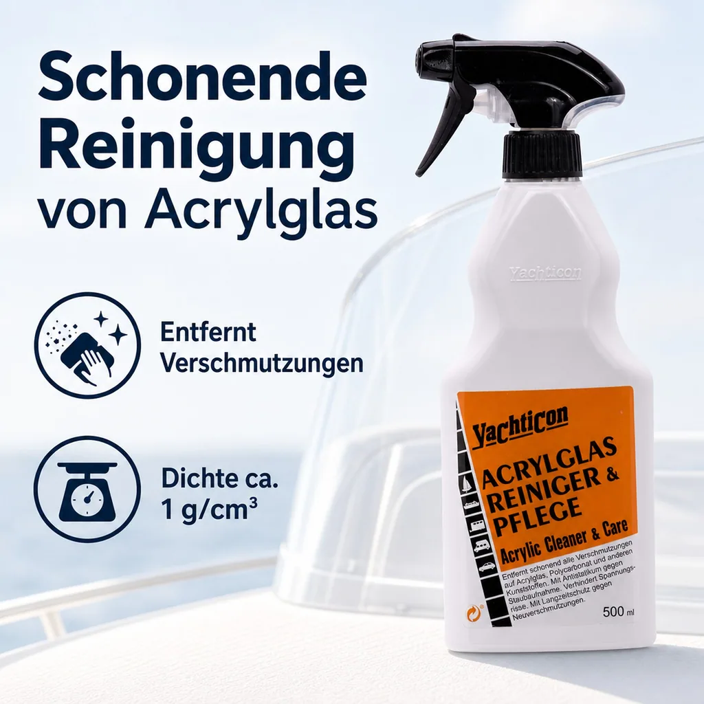 YACHTICON Acrylglasreiniger & Pflege 500 ml