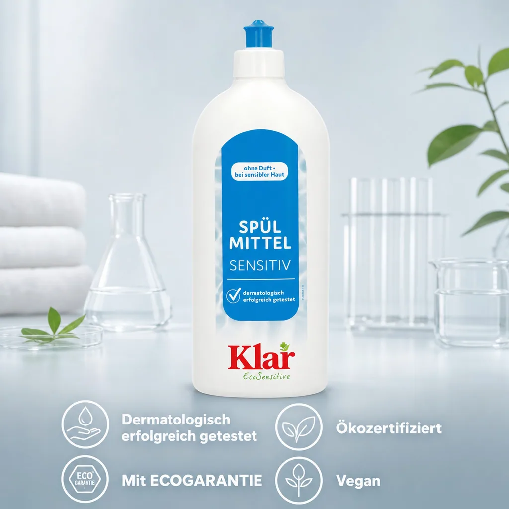KLAR Spülmittel sensitive ohne Duft 1 Liter