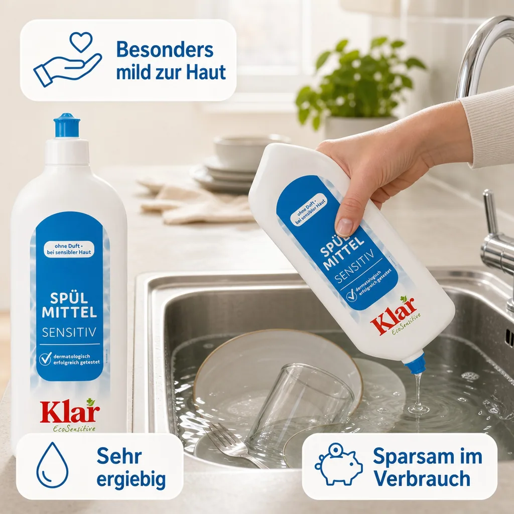 KLAR Spülmittel sensitive ohne Duft 1 Liter