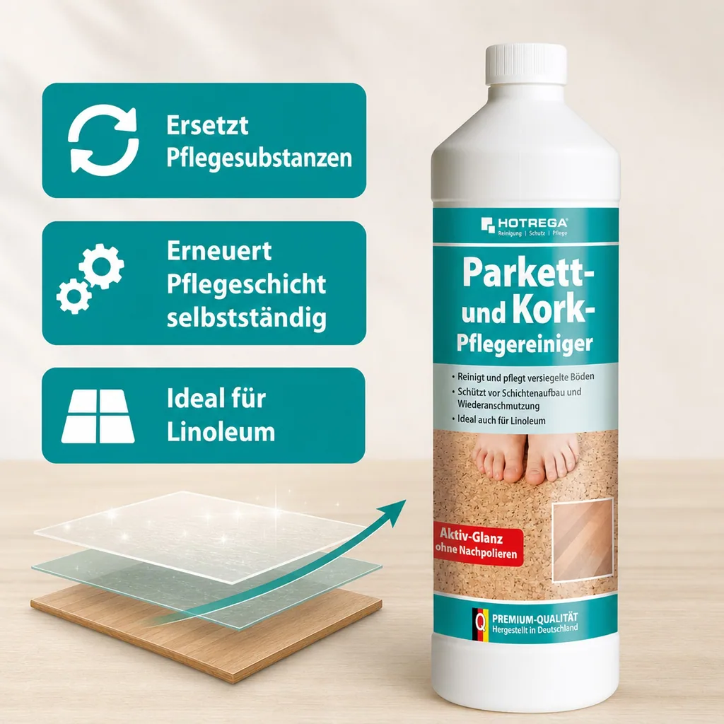 HOTREGA Parkett- und Kork Pflegereiniger 1 Liter Konzentrat