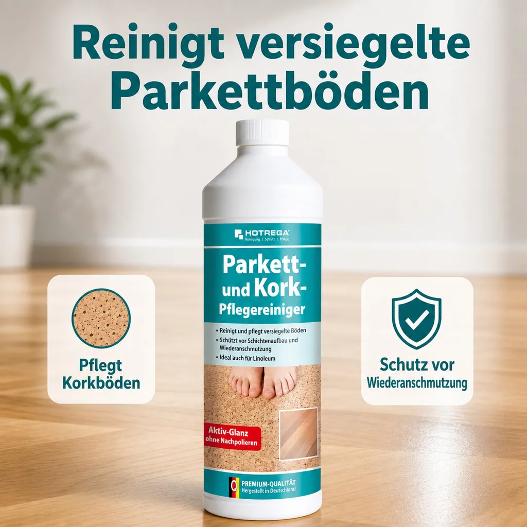 HOTREGA Parkett- und Kork Pflegereiniger 1 Liter Konzentrat