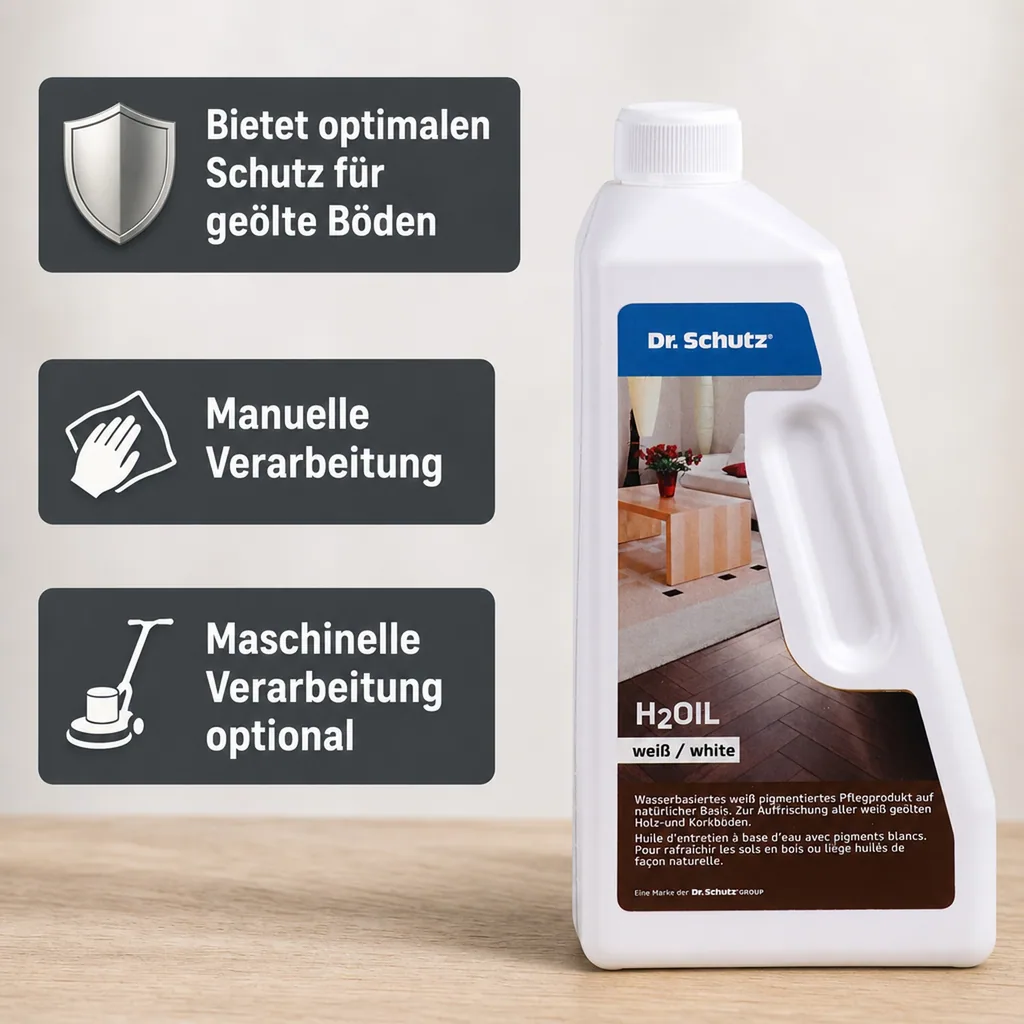 DR. SCHUTZ H2 Oil 750 ml wasserbasiertes Pflegeöl weiß-pigmentiertes
