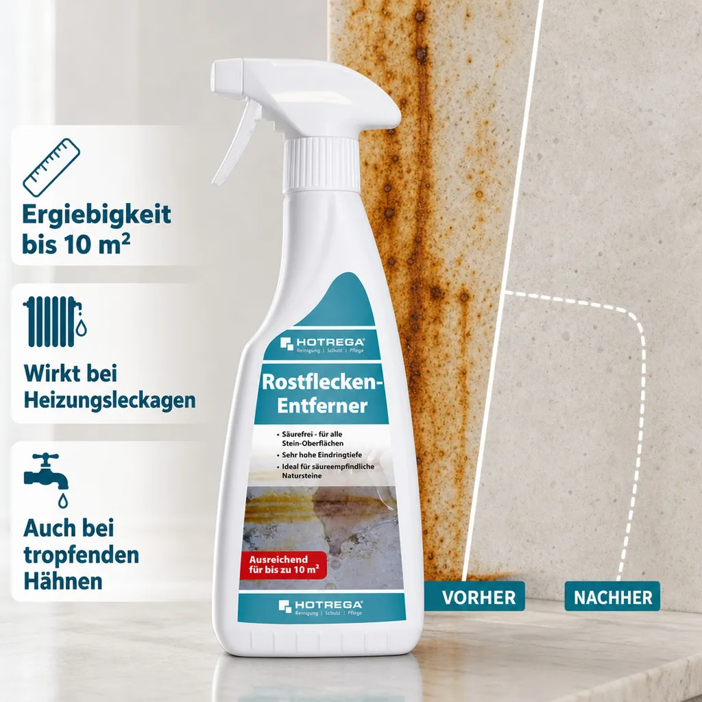 HOTREGA Rostflecken Entferner 500 ml Flachsprühflasche