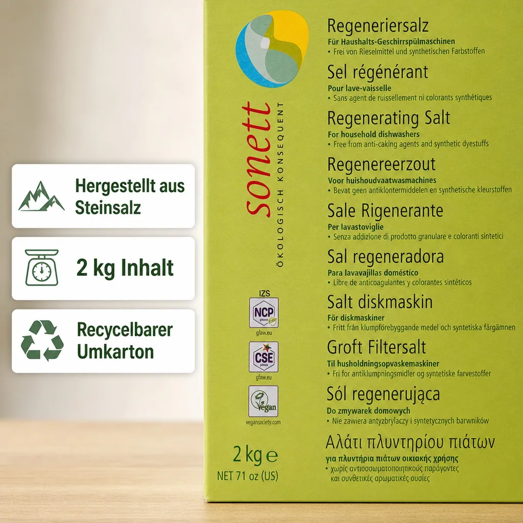 SONETT Regeneriersalz 2 kg für die Geschirrspülmaschine
