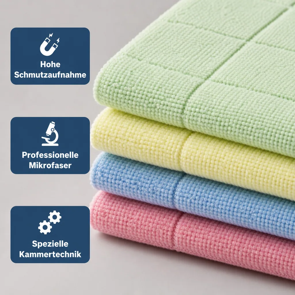 MEGA Clean Mikrofaser Schwammtuch 17 x 23cm gelb 10 Stück Packung