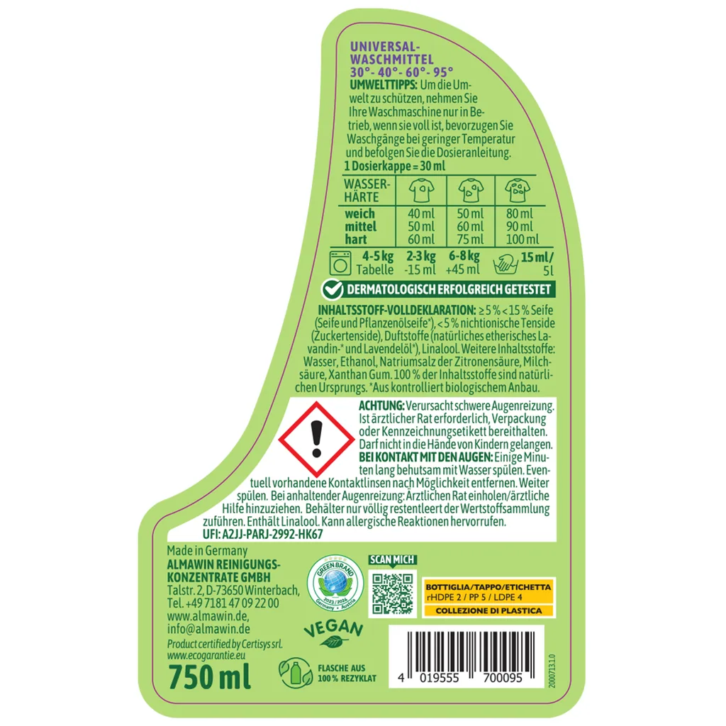 ALMAWIN Waschmittel flüssig 750ml
