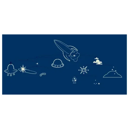 Djeco Kinder Mobile Tiere im Weltall fluoreszierend