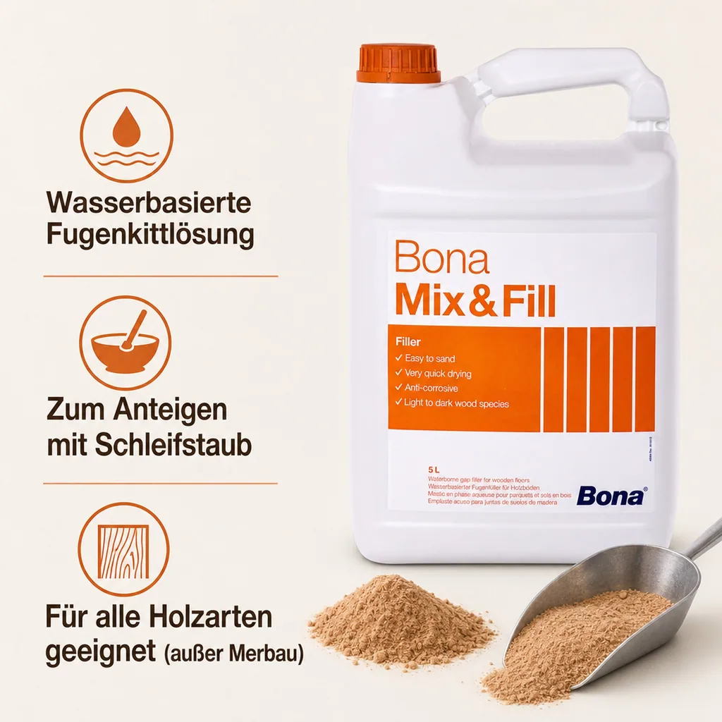 BONA Mix & Fill 5 Liter wasserbasierter Fugenkitt