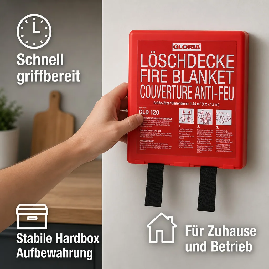 Löschdecke - GLD120 aus silikonbeschichtetem Glasfasergewebe