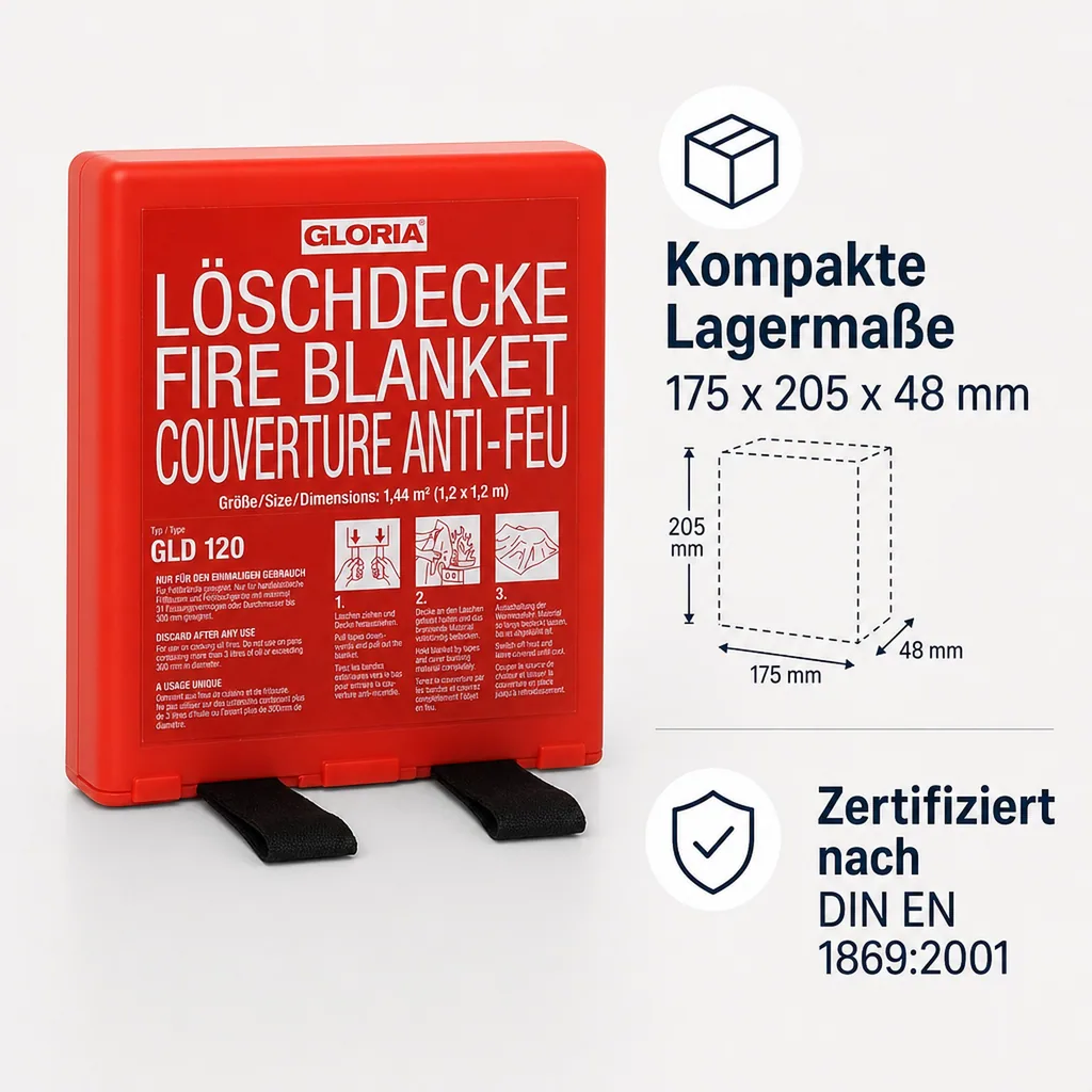 Löschdecke - GLD120 aus silikonbeschichtetem Glasfasergewebe