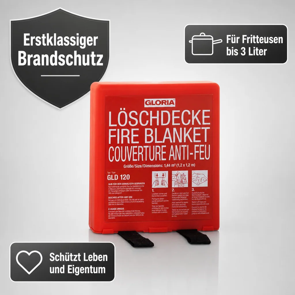 Löschdecke - GLD120 aus silikonbeschichtetem Glasfasergewebe