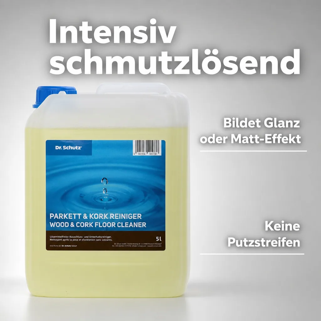DR. SCHUTZ Parkett & Kork Reiniger 5 Liter für ca. 5000m²