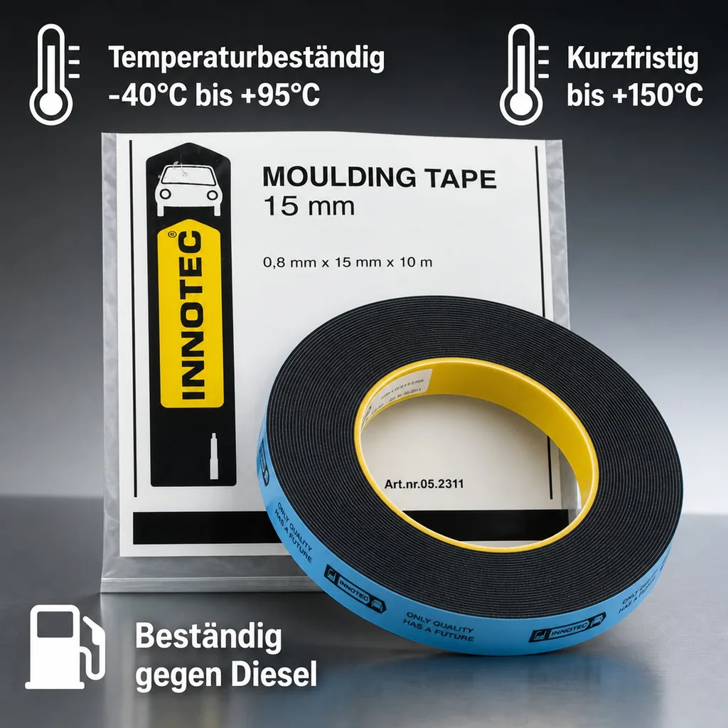 INNOTEC Moulding Tape, 10m Rolle 15mm Doppelklebeband