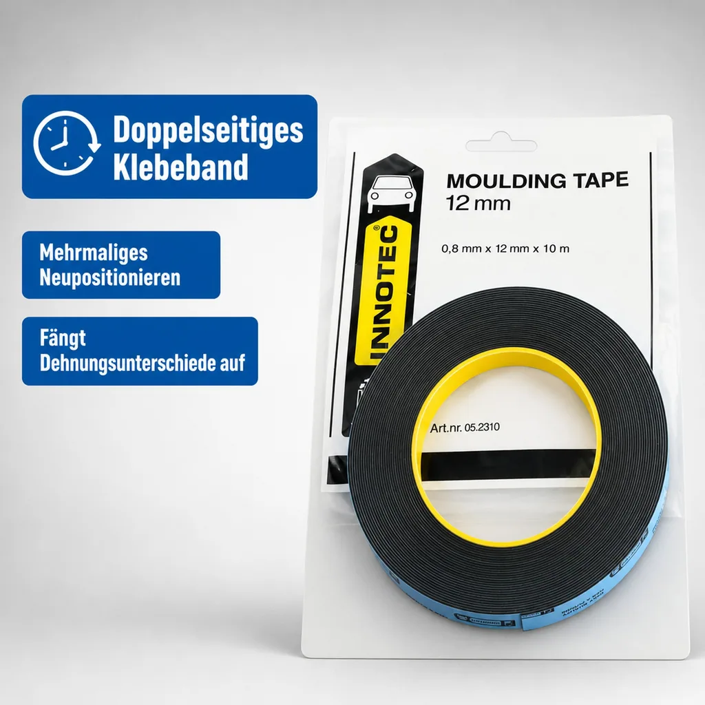 INNOTEC Moulding Tape, 10m Rolle 12mm Doppelklebeband