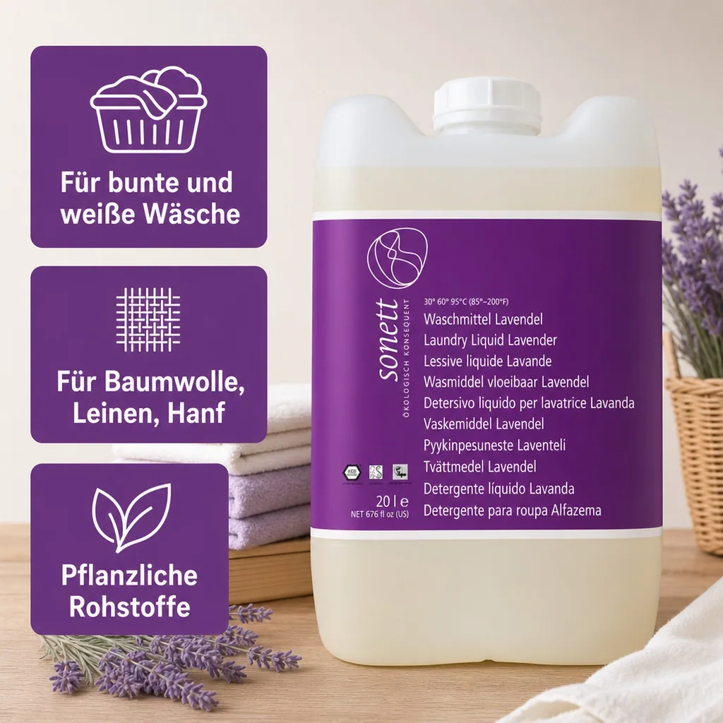 SONETT Waschmittel flüssig Lavendel 20 Liter