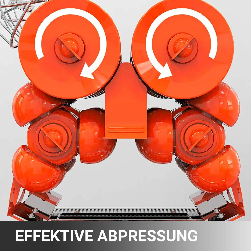 Saftpresse, Zitruspresse, Orangenpresse - Edelstahl, Kommerziell, 49,5 x 32,0 x 78,0 cm