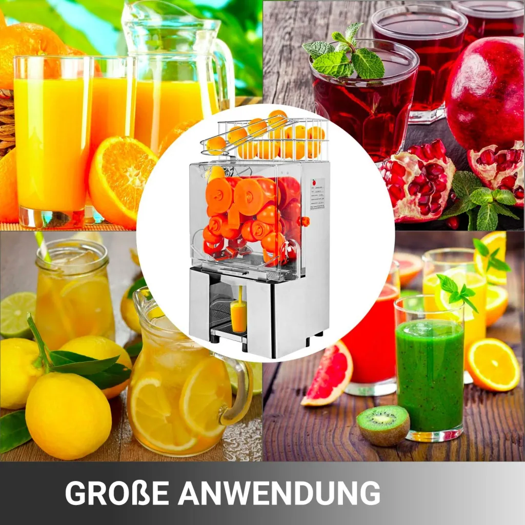 Saftpresse, Zitruspresse, Orangenpresse - Edelstahl, Kommerziell, 49,5 x 32,0 x 78,0 cm