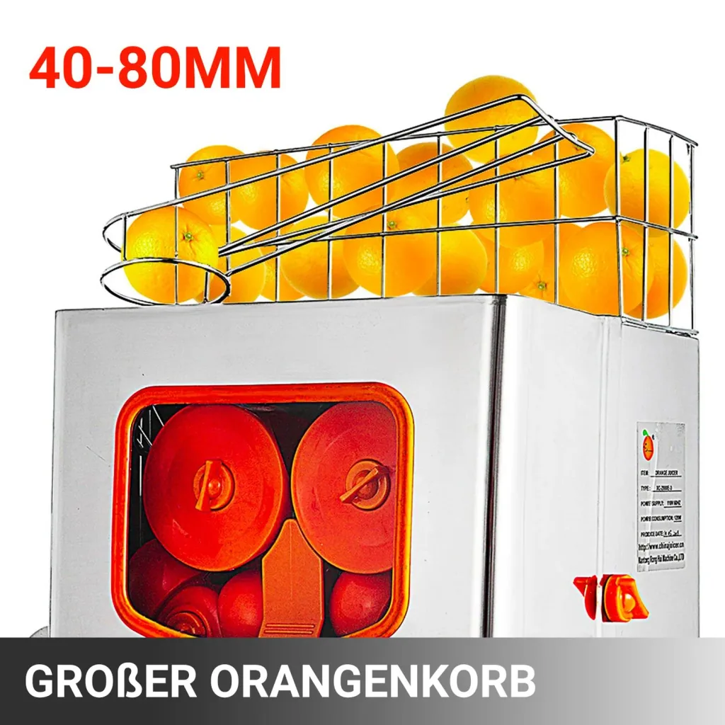 Saftpresse, Zitruspresse, Orangenpresse - Edelstahl, bis 25 Orangen pro Minute