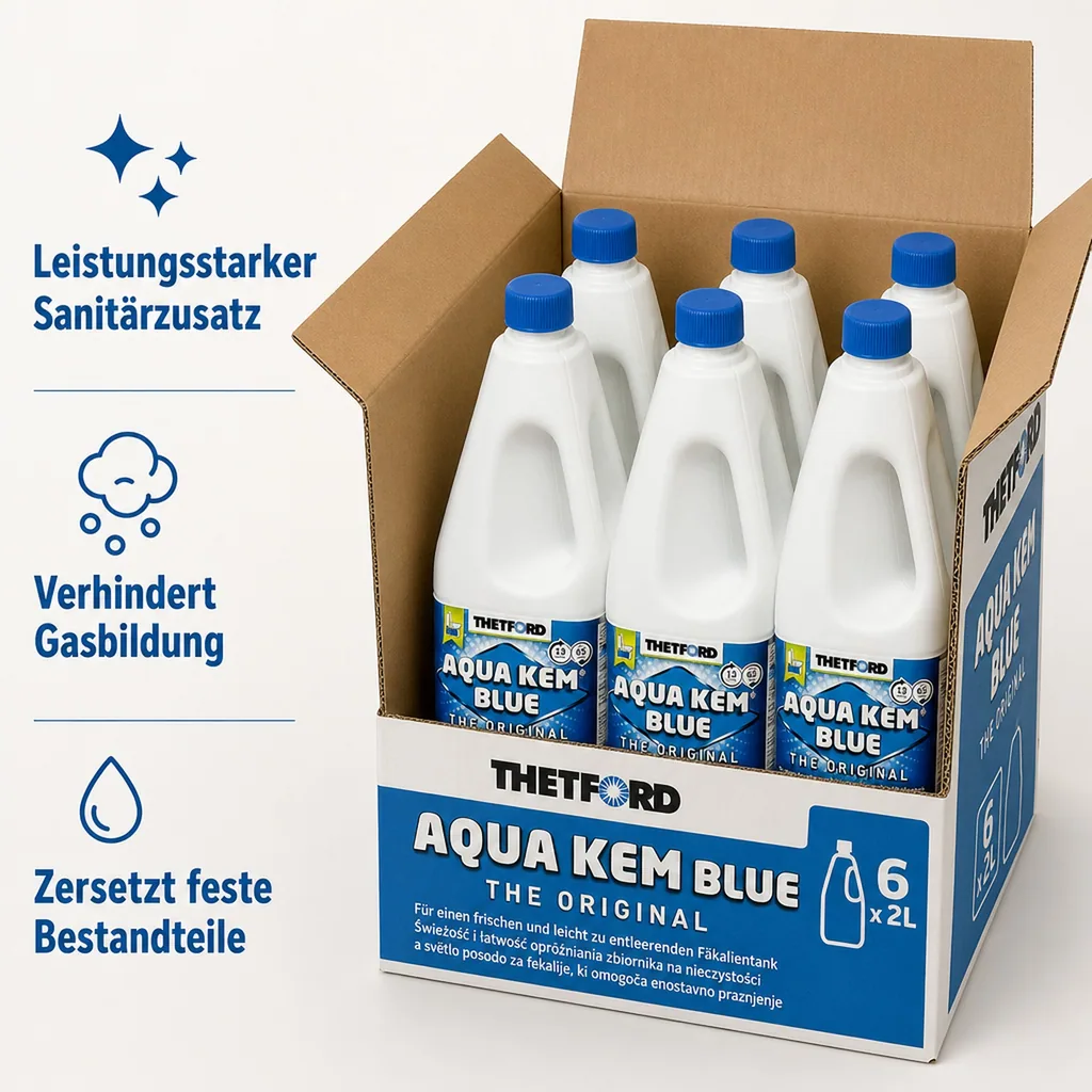 THETFORD Aqua Kem Blue 6 x 2 Liter = 1 Karton