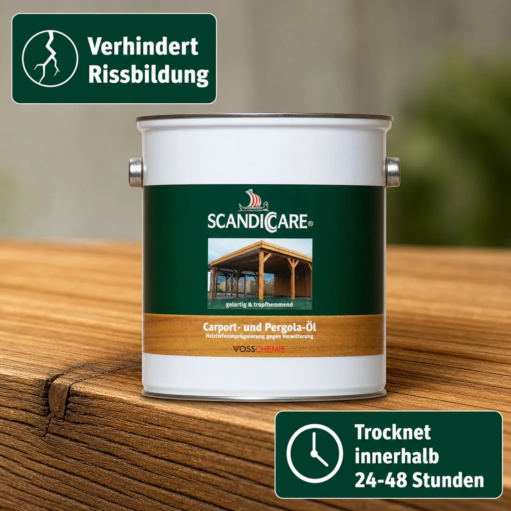 SC SCANDICCARE Carport- und Pergola Öl 3 Liter