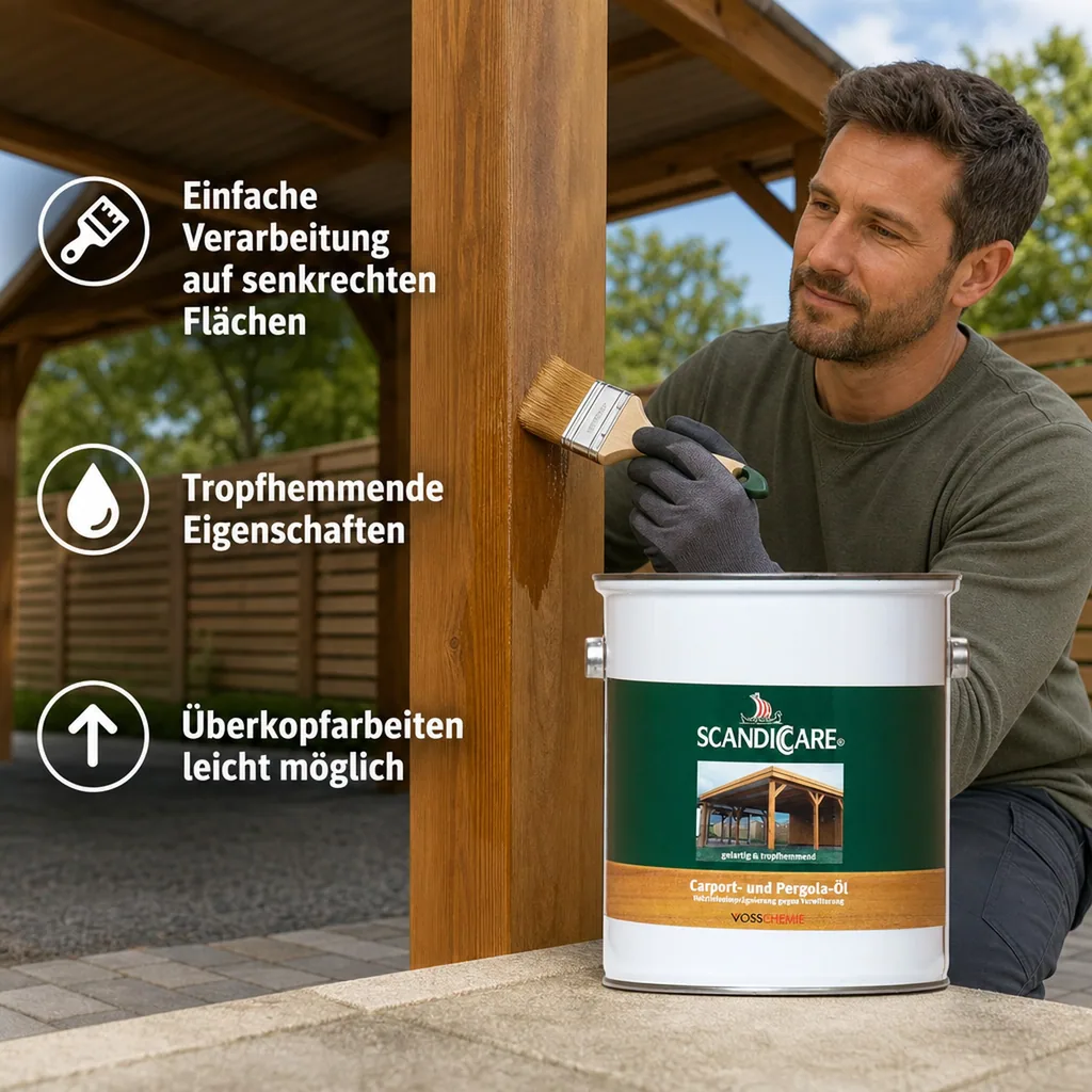 SC SCANDICCARE Carport- und Pergola Öl 3 Liter