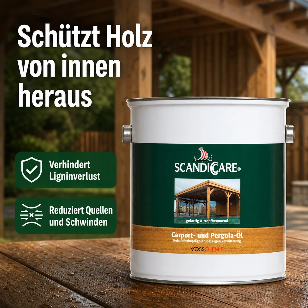 SC SCANDICCARE Carport- und Pergola Öl 3 Liter