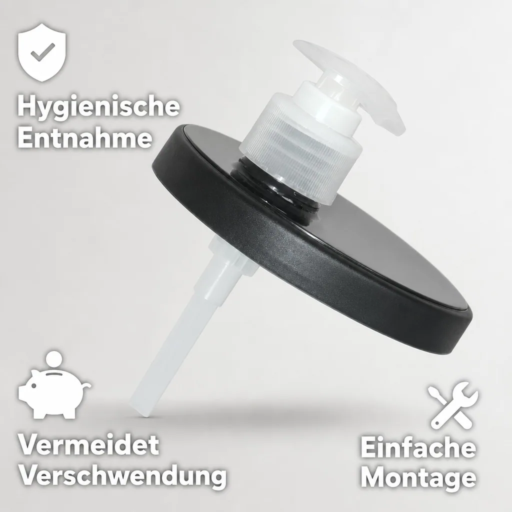 VILLAGE Spender Set Deckel mit Pumpe für Bodycream