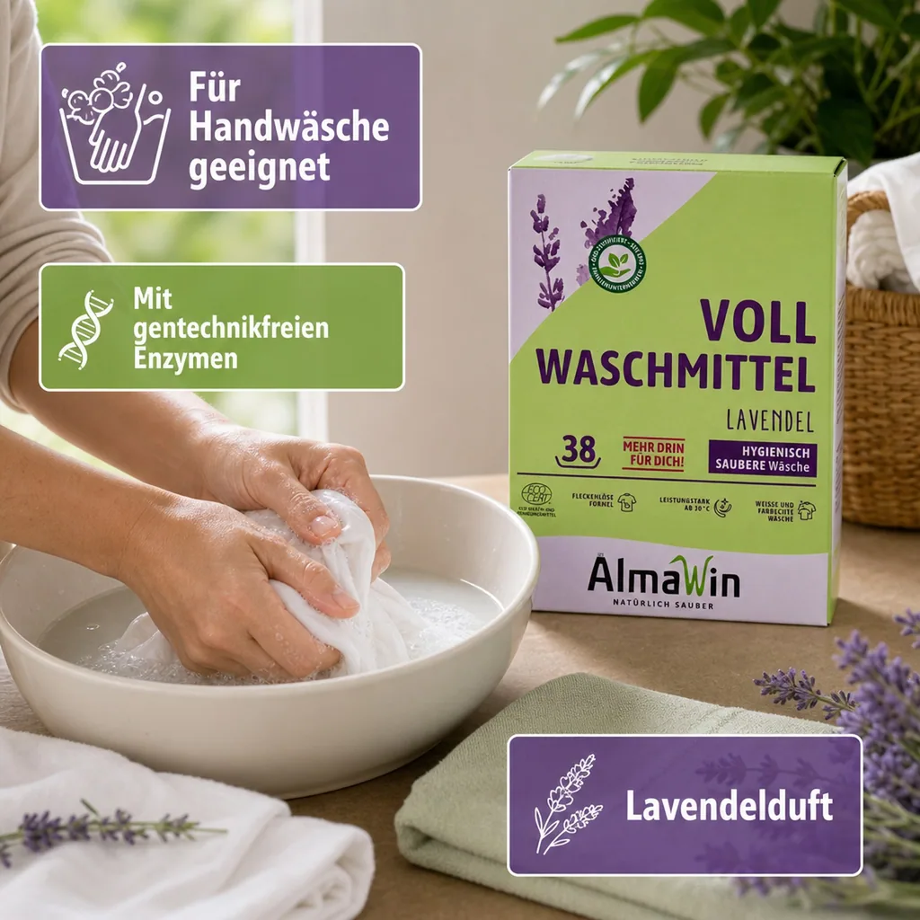 ALMAWIN Vollwaschmittel 2kg 36 Waschgänge