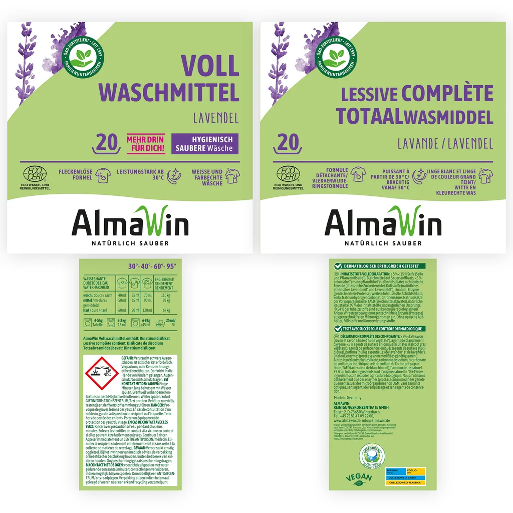 ALMAWIN Vollwaschmittel 1080g 19 Waschgänge