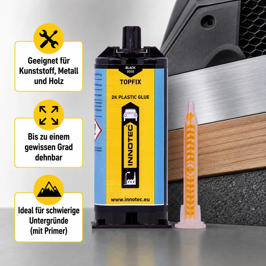 INNOTEC Top Fix 50g schwarz 2K Kleber