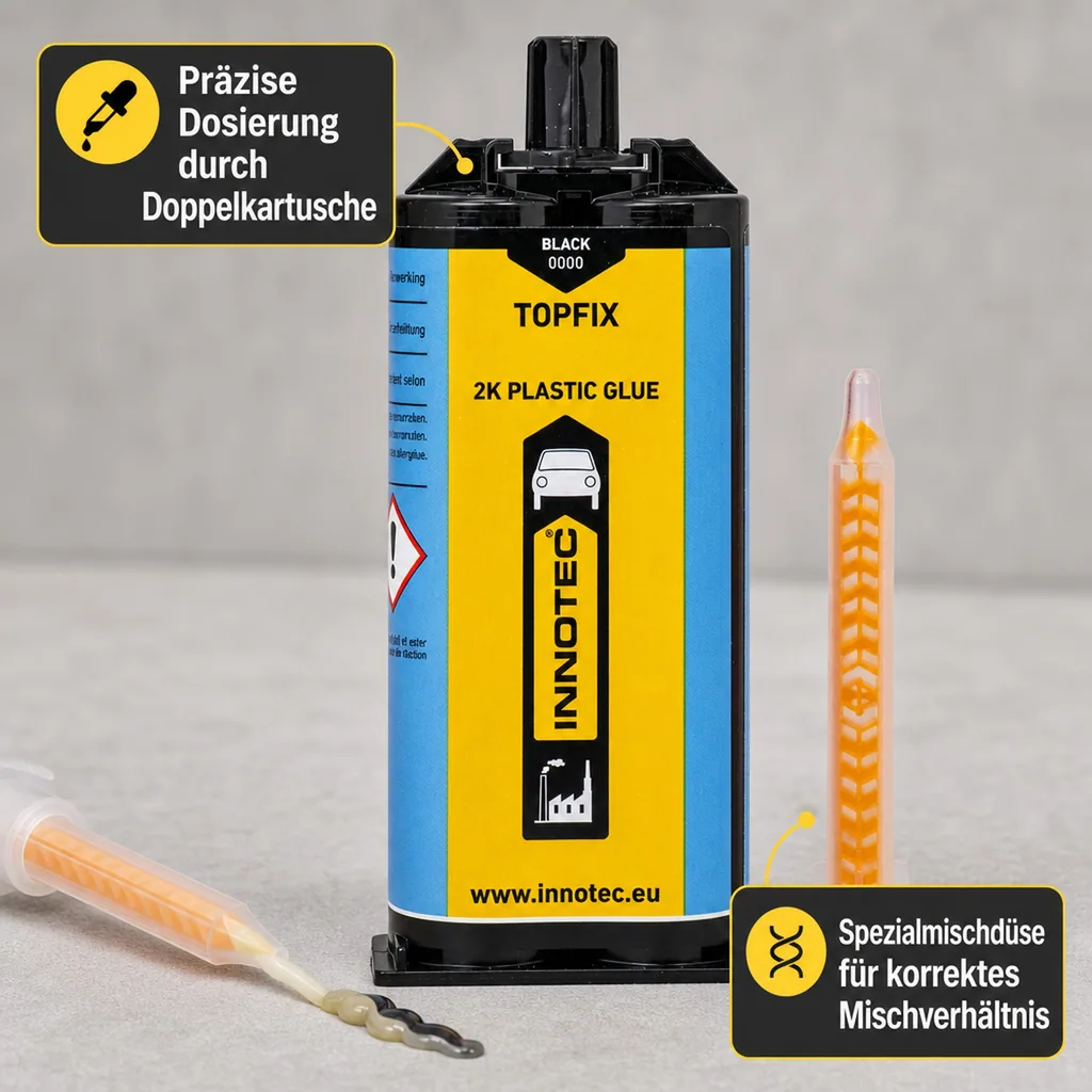 INNOTEC Top Fix 50g schwarz 2K Kleber