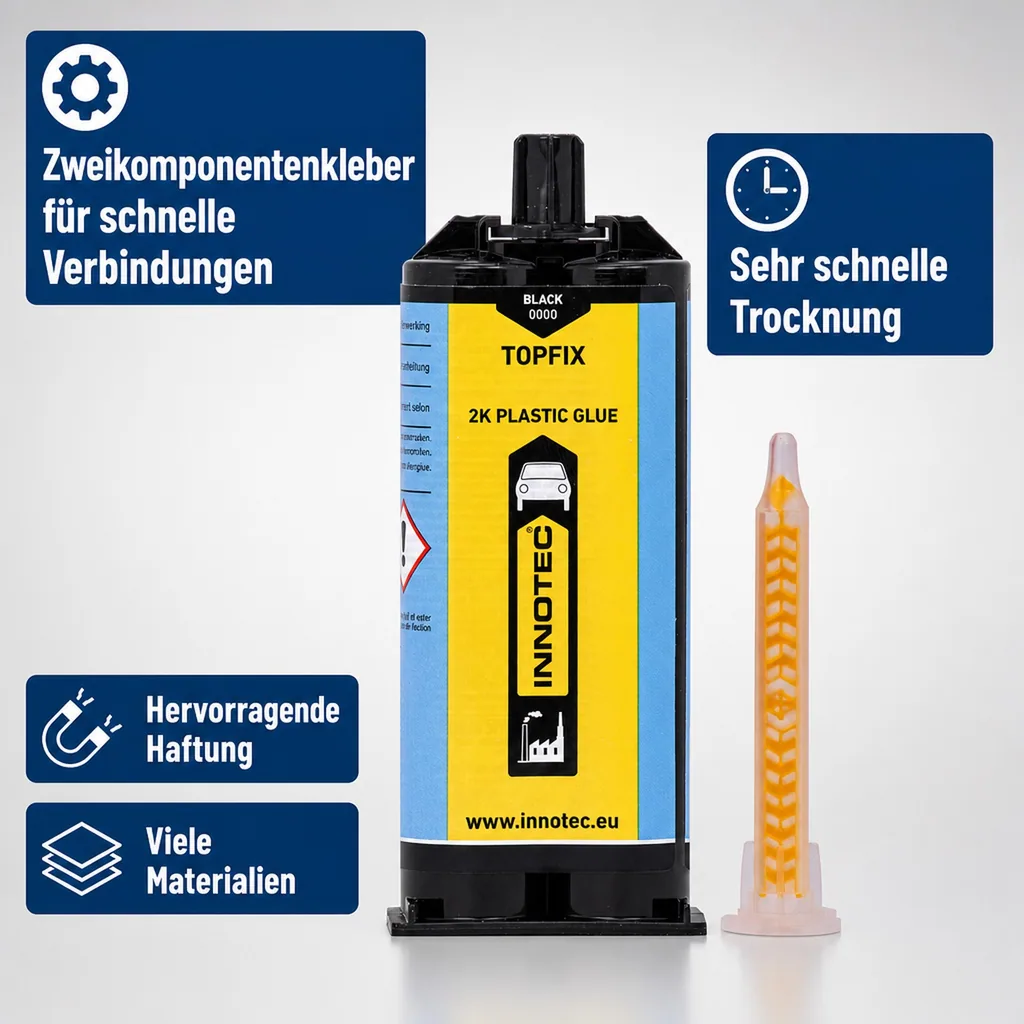 INNOTEC Top Fix 50g schwarz 2K Kleber
