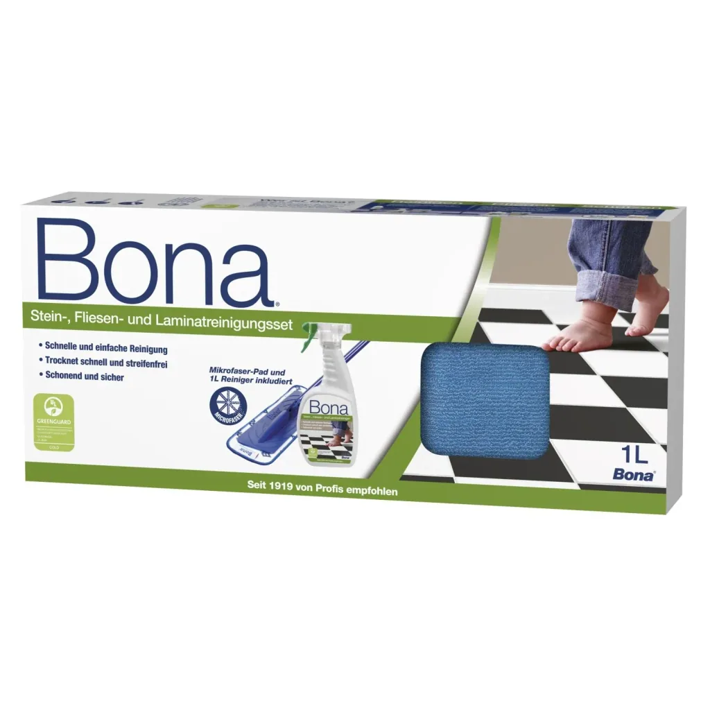 BONA Reinigungsset Fliesen + Laminat 4 teilig
