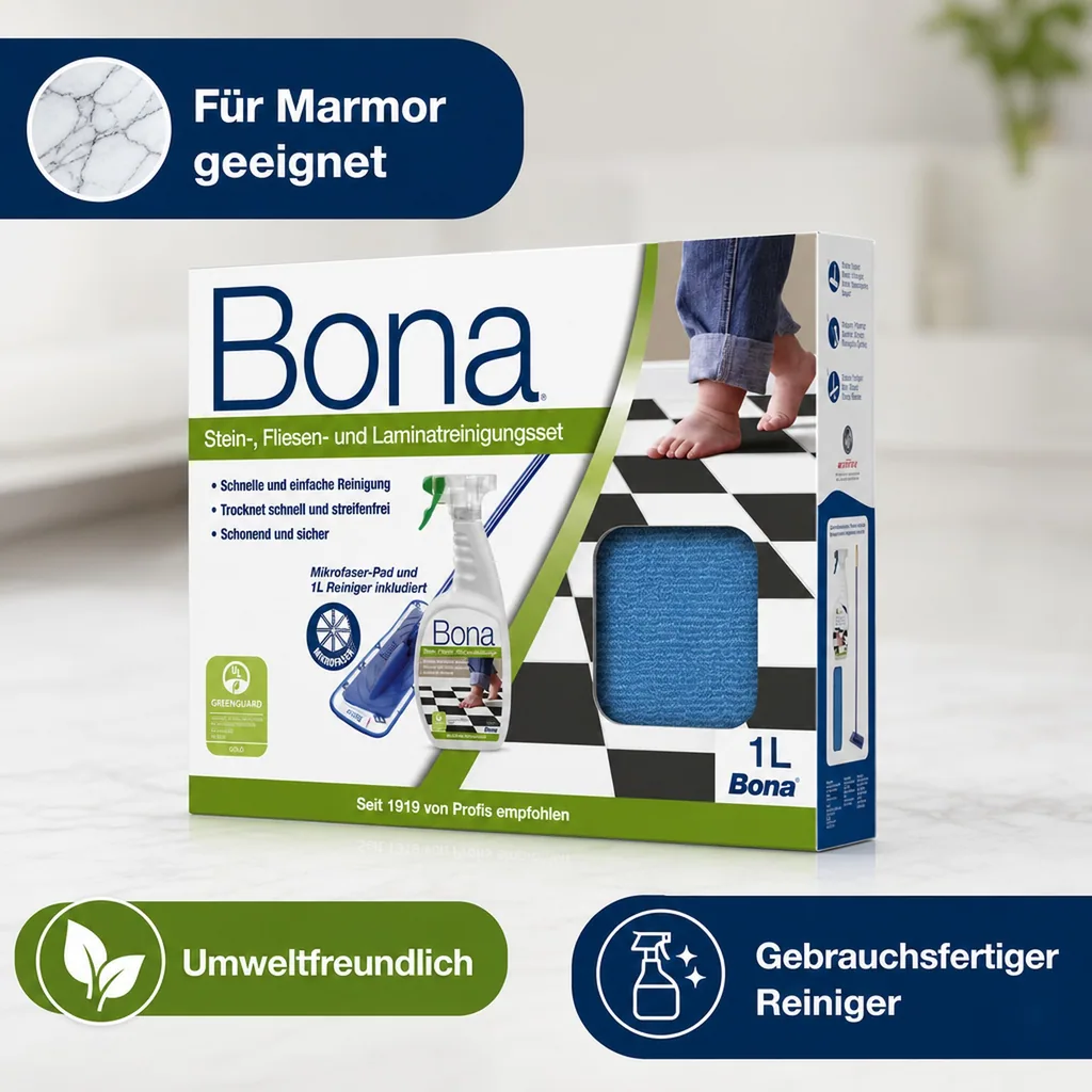 BONA Reinigungsset Fliesen + Laminat 4 teilig
