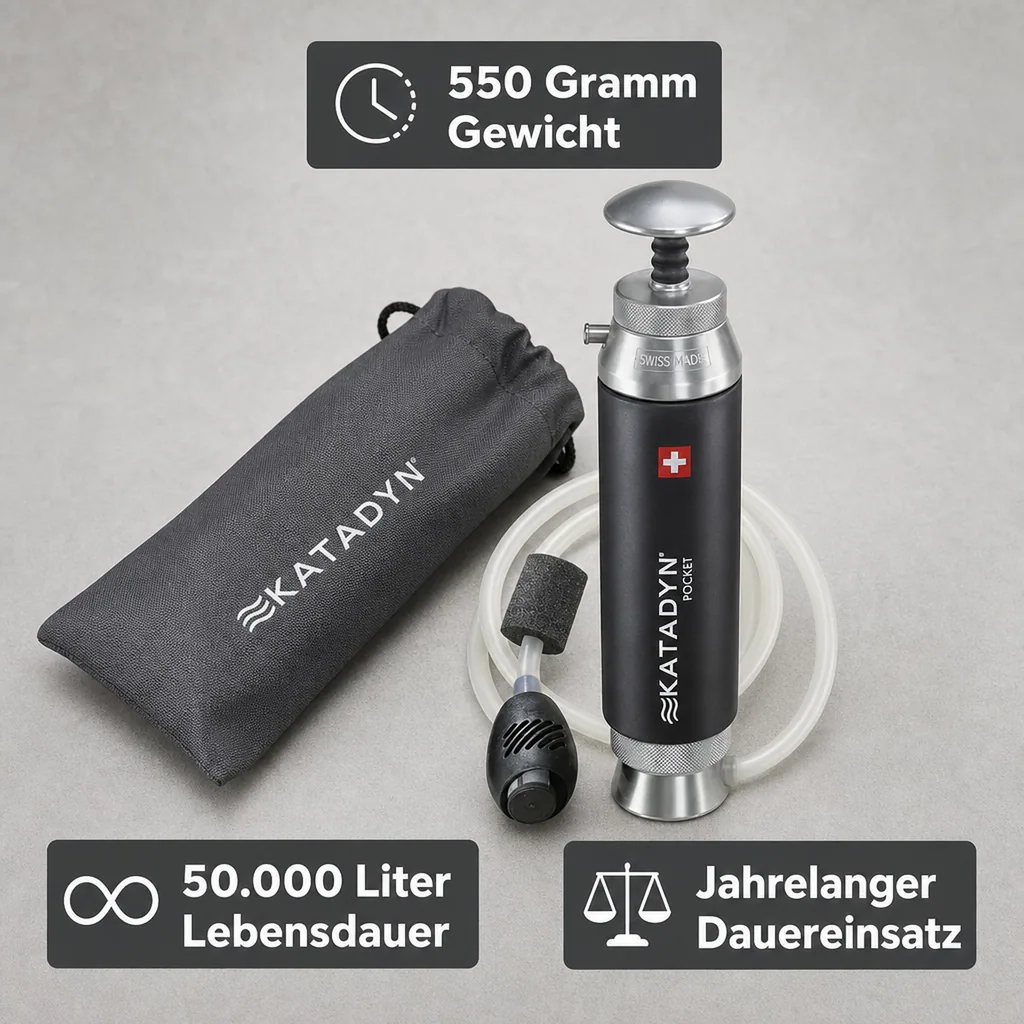KATADYN Pocket Filter Trinkwasserfilter für unterwegs