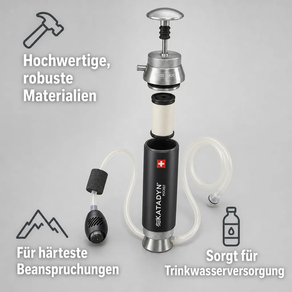 KATADYN Pocket Filter Trinkwasserfilter für unterwegs