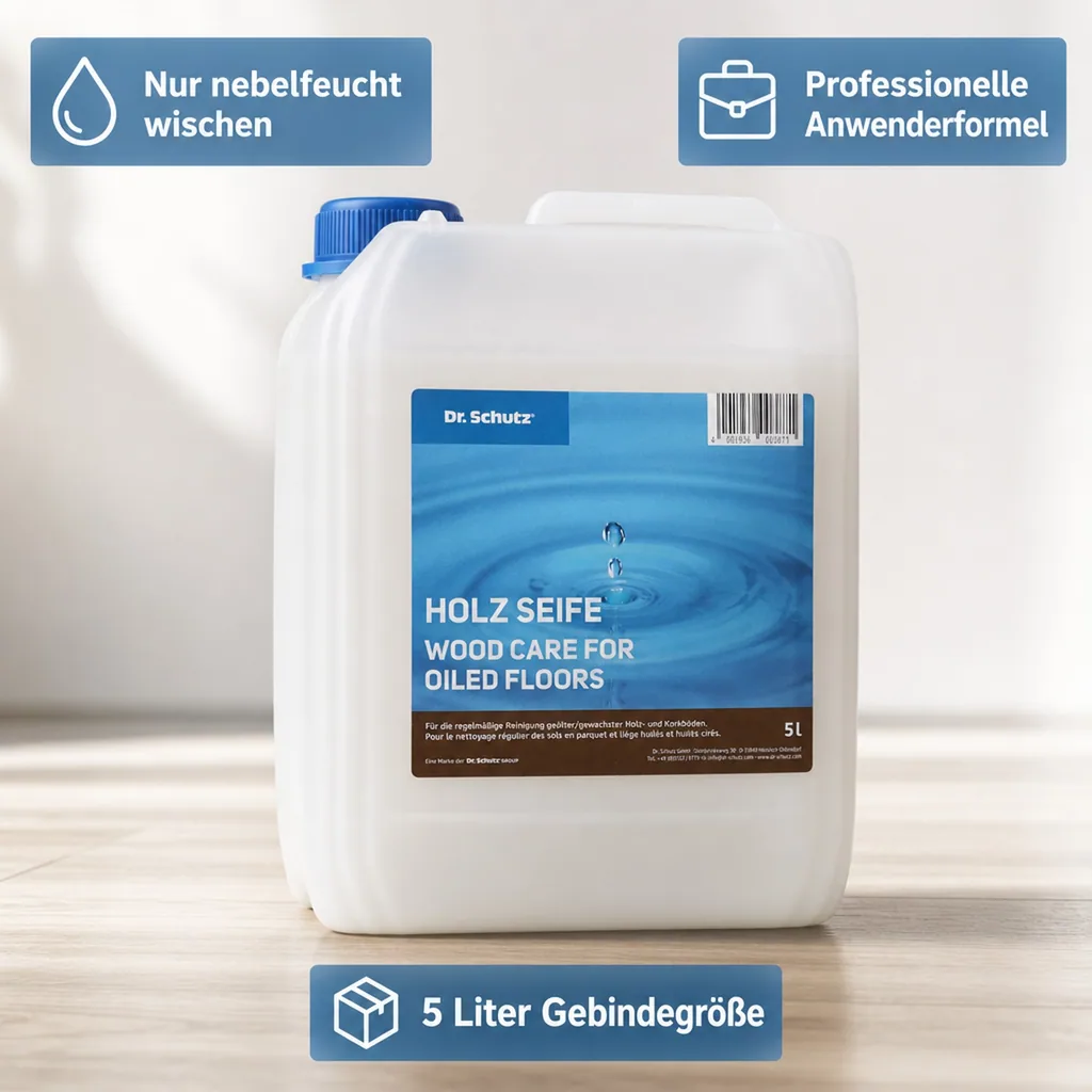 DR. SCHUTZ Holz Seife 5 Liter Reiniger für geölt-gewachste Holz- und Korkböden