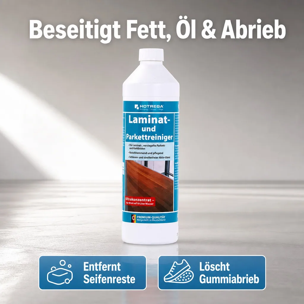 HOTREGA Laminat- und Parkettreiniger 1 Liter Konzentrat