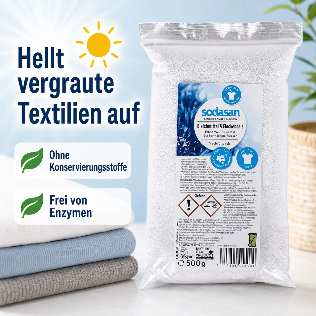 SODASAN Bleichmittel & Fleckensalz 500 g PE-Nachfüllbeutel