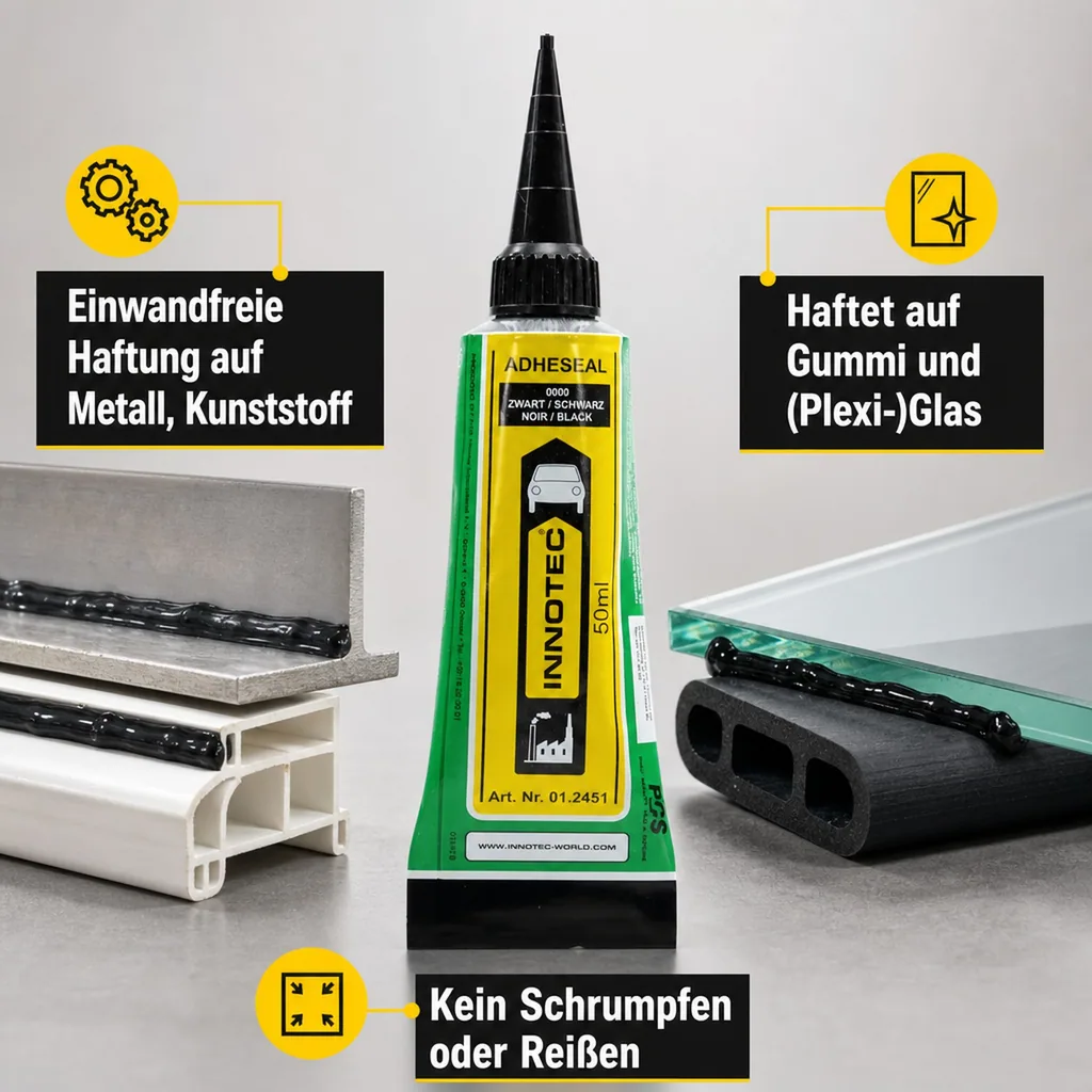 INNOTEC Adheseal Express 50 ml schwarz Abdichtungskleber