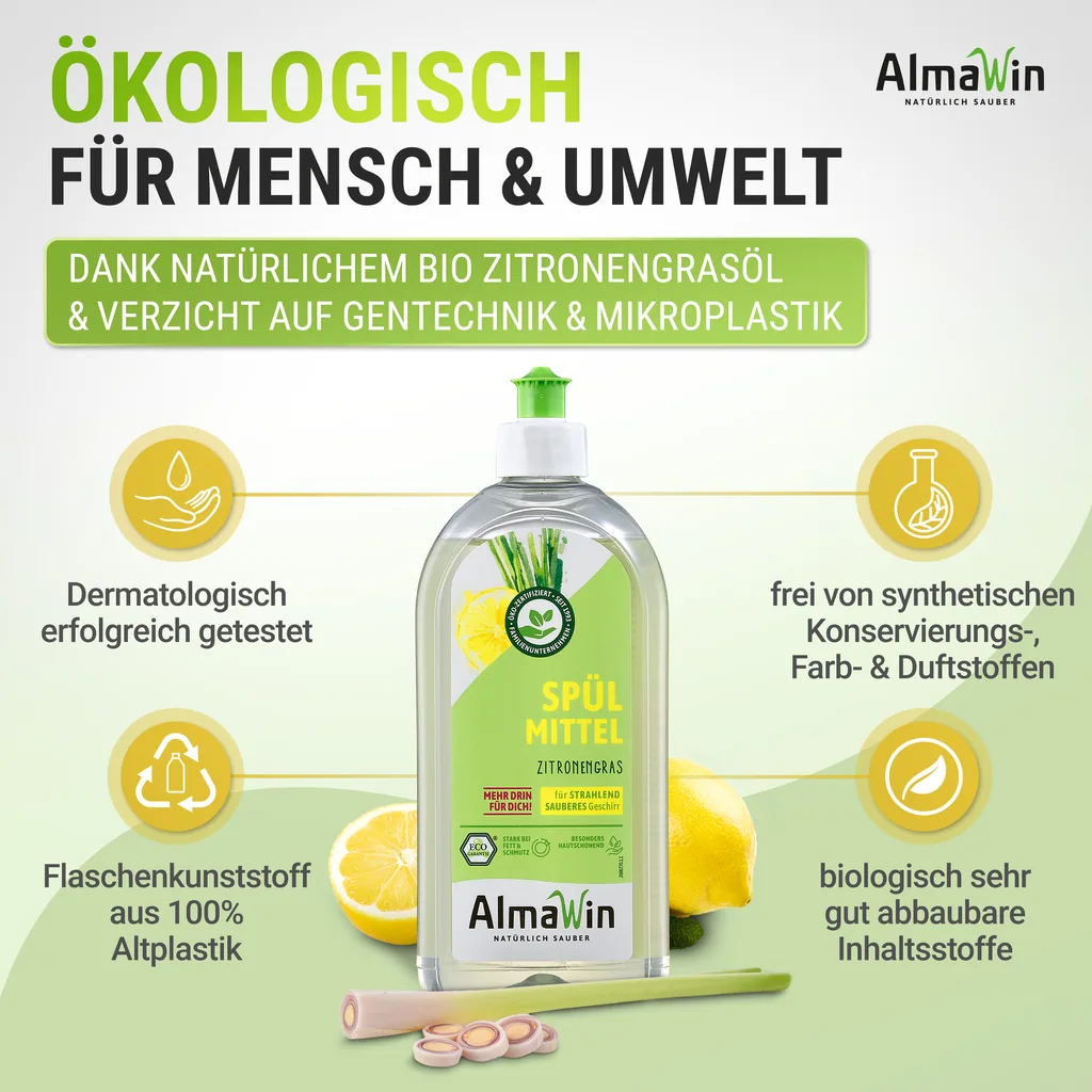 ALMAWIN Spülmittel Zitronengras 500ml