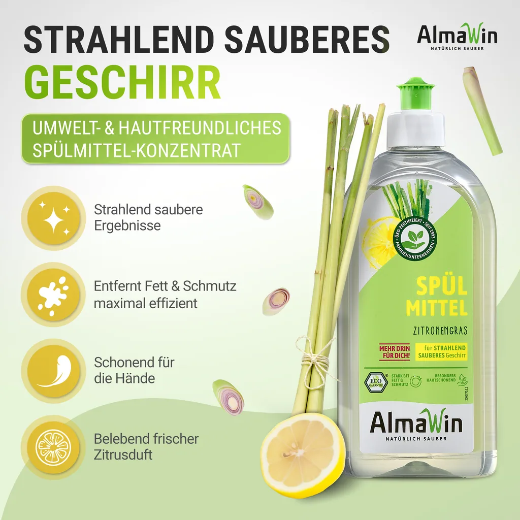 ALMAWIN Spülmittel Zitronengras 500ml