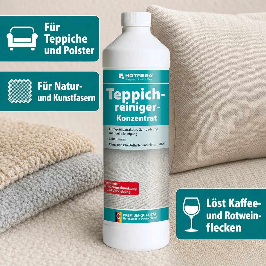 HOTREGA Teppichreiniger 1 Liter Konzentrat