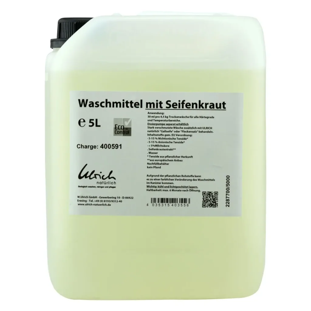 ULRICH natürlich Waschmittel mit Seifenkraut in verschiedenen Größengebinden