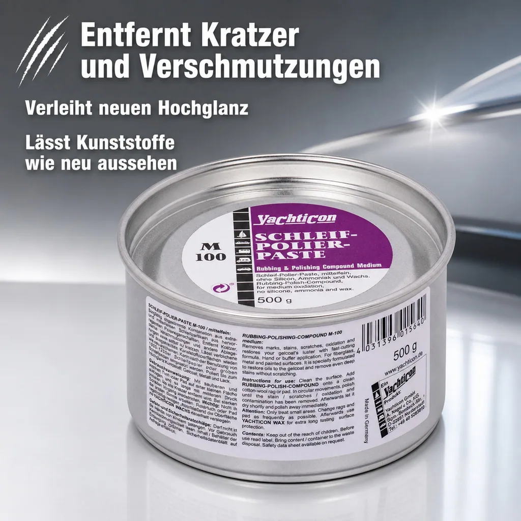 YACHTICON Schleif- und Polierpaste 500 g - medium M100